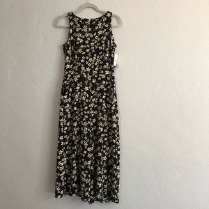 Danny and Nicole Black Floral Jumpsuit